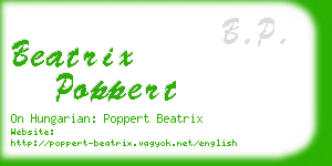 beatrix poppert business card